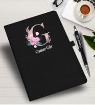 Kişiye Özel harf Tasarımlı  İsme Özel Defter ve Kalem