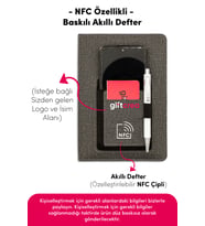 Kişiye Özel NFC Çipli Termo Deri Defter – Cepli, Tarihsiz ve Özelleştirilebilir