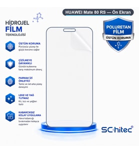 SChitec HUAWEI Mate 80 RS Uyumlu Ön Yüzey Nano Şeffaf Hidrojel Ekran Koruyucu