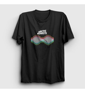 Presmono Unisex Siyah Wave Arctic Monkeys T-Shirt 294431tt