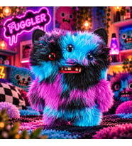 Fuggler Butt Ugly Pets 22 CM Mavi Mor Renkli Dişli Peluş Oyuncak