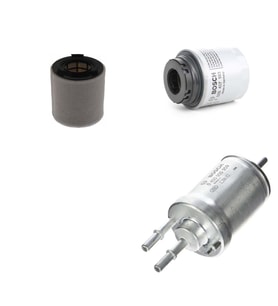 Bosch Filtre Bakım Seti Skoda Fabia 1.2 TSI 105 Beygir 2011-2014 Hava + Yağ f. + Yakıt Filtre Bosch