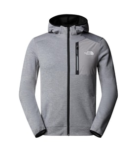 The North Face Erkek Mountain Athletics Tam Boy Fermuarlı Kapüşonlu Polar Ceket (Gri)