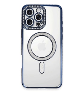 iPhone 16 Pro Max Kılıf Joke Simli Magneticsafe Kılıf - Lacivert