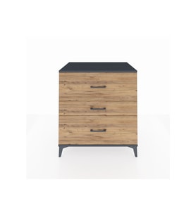 Kronos Şifonyer 3 Çekmeceli 88x59x96 Antrasit-Çam