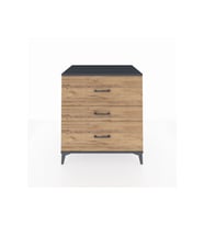 Kronos Şifonyer 3 Çekmeceli 88x59x96 Antrasit-Çam