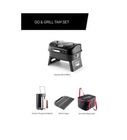 ReHome Guruss Go & Grill Barbekü Mangal Tam Set (Siyah)