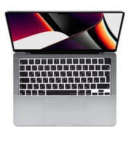 Rusça Klavye Macbook Air Pro Koruyucu A2681 A2941 A2442 A2485 A3113 ile Uyumlu (Siyah)