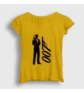 Presmono Kadın Sarı Tuxedo Film James Bond T-Shirt 258483tt (Sarı)