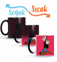 Popeye Temel Reis Sihirli Kupa Bardak Porselen