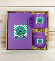 BK Gift Kişiye Özel İsimli DTF Best Friend Temalı Mor Defter & Kahve Fincanı & Mum Hediye Seti-1, Arkadaşa Hediye, Doğum Günü Hediyesi