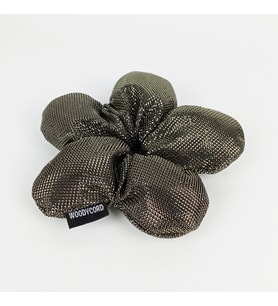 Woodycord El Yapımı Bronz Pofuduk Scrunchie Topuz Tokası