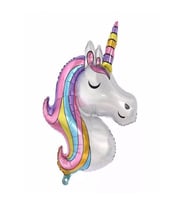 Unicorn Colourful Doğum Günü Büyük Boy Folyo Balon