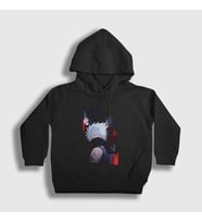Presmono Unisex Çocuk Siyah Kakashi V2 Anime Naruto Kapüşonlu Sweatshirt 133592tt