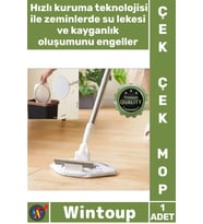 #Mop Hijyenik Fonksiyonel Parke Seramik Zemin Temizlik Islak Mendil Uyumlu Şık Pratik Çek Çekli Mop
