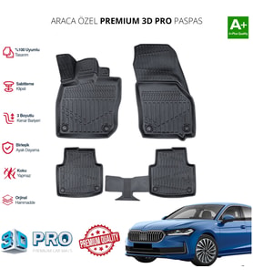 SKODA SUPER B ARACA ÖZEL 3D PASPAS 2024 2025 2026 2027