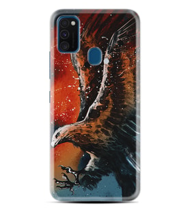 Samsung M21 M22 M23 M30 M31S M32 Kılıf Desenli Silikon Kartal Uçarken 1718