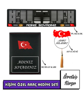 İSİMLİ PLAKALIK KİŞİYE ÖZEL ARAÇ PLAKALIK-RUHSAT KABI-AYNA SÜSÜ
