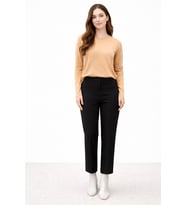SZ-5405 ARKASI LASTİKLİ TEK DÜĞME RAHAT PANTALON  #12-25#