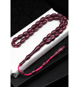 Usta İşçilikli Katalin Tesbih – 8 × 13 mm Kapsül Kesim  33’lü