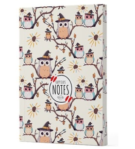 Baykuş 7 - Yan Boyamalı Çizgili Defter
