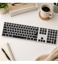 Magic Keyboard A1243 uyumlu klavye koruyucu Türkçe Q baskılı US UK İngilizce enter tipi uyumlu ince mat TPU silikon kaplama kolay tak çıkar yıkanabilir Siyah