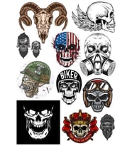 Kuru Kafalar Sticker Set-1 14 Parça Telefon, Tablet, Defter, Laptop Sticker