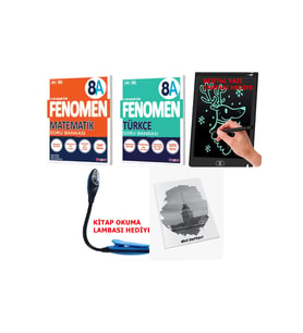 Fenomen Yayıncılık 2024-2025 Müfredat Fenomen 8 Sınıf Türkçe - Matematik A Serisi Soru Bankası Ve Hediyeler (Çok Renkli)