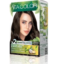 Sea Color Amonyaksız, Vegan, Doğal, Besleyici Kalıcı Saç Boyası%100 Beyaz Kapama (1 Paket 2 X 50 Ml