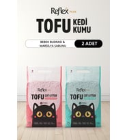 Reflex Plus Bebek Pudrası & Marsilya Sabunu Kokulu Tofu Kedi Kumu 7L x 2 Adet