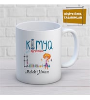 Kişiye Özel İsim Yazılabilir Kimya Öğretmeni Kupa Bardak