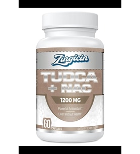 Zingicin TUDCA with N.A.C Supplement 1200mg - 60 Capsules,Powerful TUDCA Bile Salt Plus N-Acetyl-Cysteine.Usa Amazon Best Seller.3843 (Renksiz)