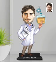Kişiye Özel Tıp Bayramı Üroloji Doktor Erkek Ahşap Biblo-1