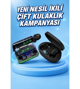 İkili Bluetooth Kulaklık Dijital Göstergeli Uzun Pil Ömrü Yüksek Ses Kaliteli