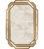 Eliana Home Baskılı, Yıkanabilir Kaymaz Taban Salon Halısı LNA1916-SM127 100x150 cm (Bej)