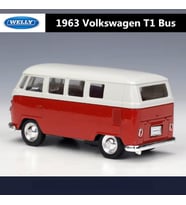 Welly 1963 Volkswagen T1 Bus (Kırmızı) 1/18 Model Araba