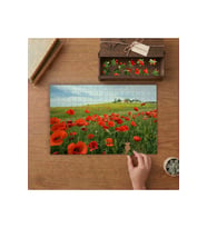 Gelincik Tarlası - Doğa Tasarımı 240 parça Ahşap Puzzle Ahşap Kutuda MP04230