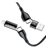 Floveme 4in1 USB To Type C -Type to Type Kablosu+iPhone Başlık USB 1M-(5775) - SSSSSS3555-6178