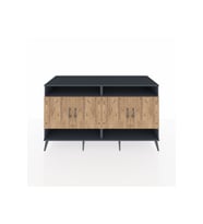 Kronos Konsol 6 Raflı 4 Kapaklı 176x59x99 Antrasit-Çam/Aytaşı