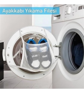 Lunaev Pratik Çamaşır Makinesi Kapağa Bağlamalı Ayakkabı Yıkama Filesi