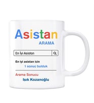 Kişiye Özel İsimli Asistan Google Arama Motoru Kupa Bardak