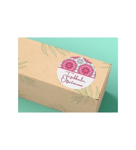 Teşekkürler Öğretmenim Etiketi Pembe Yuvarlak Mat Sticker 4 Cm (40 Adet)