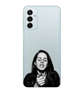 Samsung Galaxy M23 Uyumlu Lana Del Rey Desenli Şeffaf Telefon Kılıfı