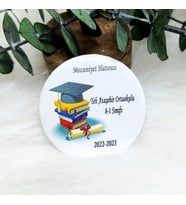 15 Adet Kep Baskılı Metal Açacak Magnet Mezuniyet Hatırası-
