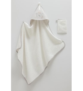 Caramell Very Cool Bebek Kundak Havlu ve Kese Gri CRML.GRİ.BSE1873