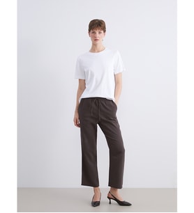 LCW Comfort Kahverengi Beli Lastikli Dokulu Kadın Pantolon