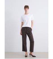 LCW Comfort Kahverengi Beli Lastikli Dokulu Kadın Pantolon