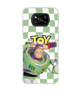 Poco X3 NFC Uyumlu Toy Story Buzz Desenli Şeffaf Telefon Kılıfı
