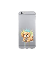 iPhone 6S ile Uyumlu Splash Köpek Tasarımlı Şeffaf Silikon Kılıf