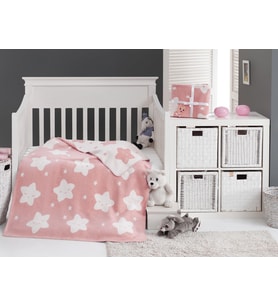 Dolce Bonıta Home Pamuklu Battaniye 100X120 Star Pembe